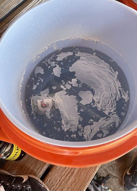 Line Paint, Not Paint Thinner, Found In Cooler